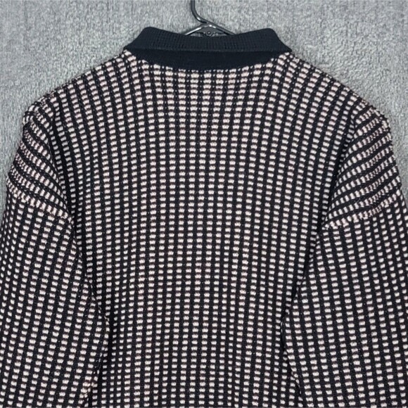 Skjaeveland Hubro Sweater Mens Small Black White Red 100% Wool Norwegian 1/4 Zip - Picture 9 of 15